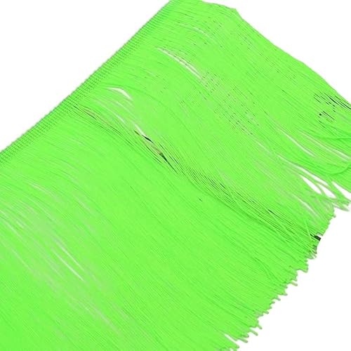Ymnilian Fransenborte,Fransen 2/5 Meter 20cm Lange Quaste Fransenbesatz Spitzenband Latein Tanz Kleid Kleidung Vorhang Fransen Stoff Nähen Besätze Zubehör(1,5Meters) von Ymnilian
