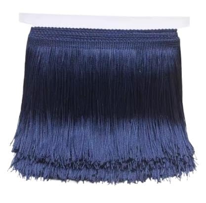Ymnilian Fransenborte,Fransen 20 cm 30 cm Lange Fransen Spitzenquaste Polyesterbesatz Lateintanzrock Vorhang Kleidungsstücke Zubehör Besatz for Nähen(A,15cm) von Ymnilian