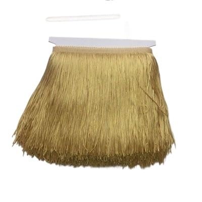 Ymnilian Fransenborte,Fransen 20 cm 30 cm Lange Fransen Spitzenquaste Polyesterbesatz Lateintanzrock Vorhang Kleidungsstücke Zubehör Besatz for Nähen(Golden,20cm) von Ymnilian