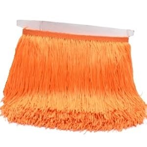 Ymnilian Fransenborte,Fransen 20 cm 30 cm Lange Fransen Spitzenquaste Polyesterbesatz Lateintanzrock Vorhang Kleidungsstücke Zubehör Besatz for Nähen(Orange,20cm) von Ymnilian