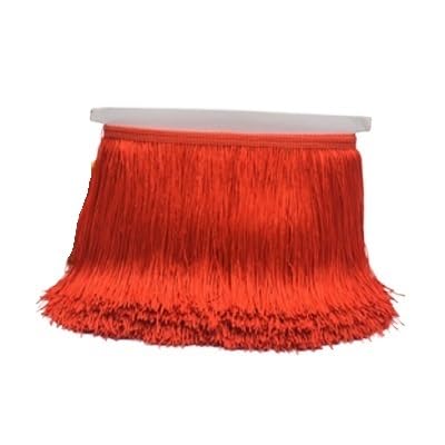 Ymnilian Fransenborte,Fransen 20 cm 30 cm Lange Fransen Spitzenquaste Polyesterbesatz Lateintanzrock Vorhang Kleidungsstücke Zubehör Besatz for Nähen(Red,30cm) von Ymnilian