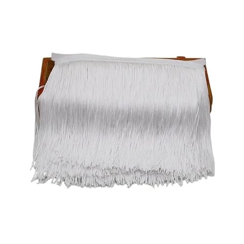 Ymnilian Fransenborte,Fransen 20 cm Lange Fransen-Spitzenquaste, Polyester-Spitzenbesatz, Band for Nähen von lateinamerikanischen Kleidern, Bühnenbekleidung, Vorhängen, DIY-Nähzubehör(White,10yard) Ymnilian Fransenborte,Fransen 20 cm Lange Fransen-Spitzenquaste, Polyester-Spitzenbesatz, Band for Nähen von lateinamerikanischen Kleidern, Bühnenbekleidung, Vorhängen, DIY-Nähzubehör(White,10yard) von Ymnilian