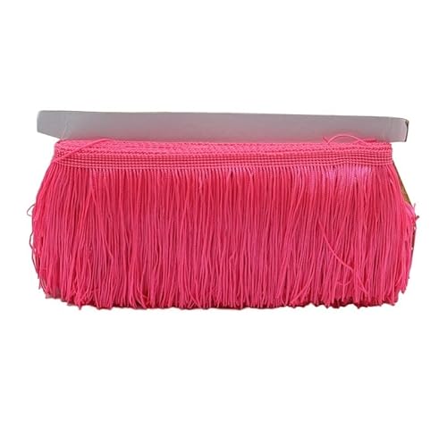 Ymnilian Fransenborte,Fransen 9/15/20/28 cm Quaste Fransenbesatz Polyester Lange Fransen Nähen for Kleidung Kleid Vorhang Band Quasten for Handwerk Zubehör(Red 2,28cm) von Ymnilian