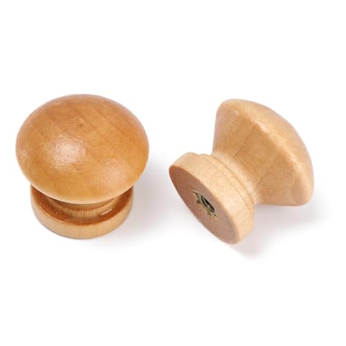 Ymnilian Schrankgriffe Holz, Möbelgriffe Holz 10 Stücke Schubladenschrank Zuggriff Langlebige Möbel Schrankknopf Nützliche Polierte Türgriff Hardware Home Supply(10Pcs Style1-2.8cm) von Ymnilian