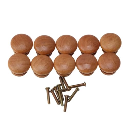 Ymnilian Schrankgriffe Holz, Möbelgriffe Holz 20Pcs Dressing Tisch Pilz Pull Griff Schublade Knöpfe Schrank Holz Tür Liefert(35mm) von Ymnilian