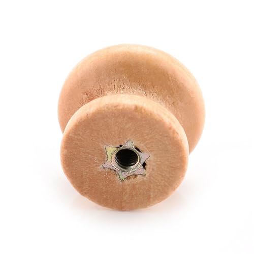 Ymnilian Schrankgriffe Holz, Möbelgriffe Holz 20er-Pack runde Schrankknöpfe und -Griffe aus Holz, natürliche Holzgriffe for Küchenschränke, Möbel, Kommoden, Kleiderschrankgriffe(Small Size) von Ymnilian