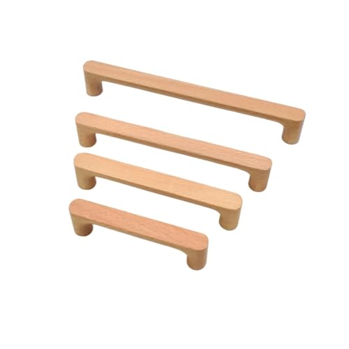 Ymnilian Schrankgriffe Holz, Möbelgriffe Holz 4Pcs Schrank Möbel Griff Massivholz Küche Tür Kommode Kleiderschrank Knöpfe Schrank Schublade Ziehen(Beech-22x22mm) von Ymnilian