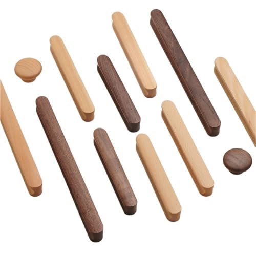 Ymnilian Schrankgriffe Holz, Möbelgriffe Holz 6 Stück Massivholz-Schrankgriffe for Küchenschubladen, Kleiderschränke, minimalistische, sichere Ziehgriffe, Holztürknöpfe, Heimdekoration(Walnut-C160mm) Ymnilian Schrankgriffe Holz, Möbelgriffe Holz 6 Stück Massivholz-Schrankgriffe for Küchenschubladen, Kleiderschränke, minimalistische, sichere Ziehgriffe, Holztürknöpfe, Heimdekoration(Walnut-C160mm) von Ymnilian