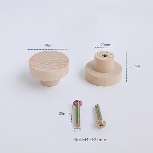 Ymnilian Schrankgriffe Holz, Möbelgriffe Holz Runde Schrankknöpfe aus Holz, unbehandeltes Holz, for Schränke, Möbel, Schubladen, Griffe mit Schrauben for Kleiderschrank, Kommode, Schrank(40mm,8Pcs) Ymnilian Schrankgriffe Holz, Möbelgriffe Holz Runde Schrankknöpfe aus Holz, unbehandeltes Holz, for Schränke, Möbel, Schubladen, Griffe mit Schrauben for Kleiderschrank, Kommode, Schrank(40mm,8Pcs) von Ymnilian