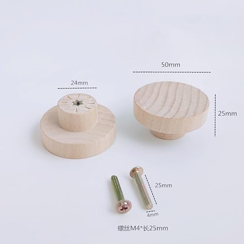 Ymnilian Schrankgriffe Holz, Möbelgriffe Holz Runde Schrankknöpfe aus Holz, unbehandeltes Holz, for Schränke, Möbel, Schubladen, Griffe mit Schrauben for Kleiderschrank, Kommode, Schrank(50mm,8Pcs) Ymnilian Schrankgriffe Holz, Möbelgriffe Holz Runde Schrankknöpfe aus Holz, unbehandeltes Holz, for Schränke, Möbel, Schubladen, Griffe mit Schrauben for Kleiderschrank, Kommode, Schrank(50mm,8Pcs) von Ymnilian