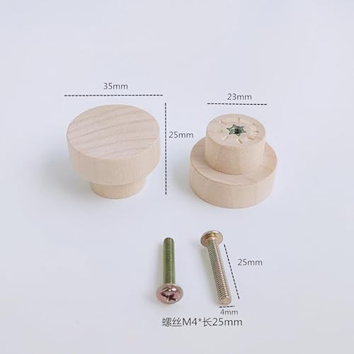 Ymnilian Schrankgriffe Holz, Möbelgriffe Holz Runde Schrankknöpfe aus Holz, unbehandeltes Holz, for Schränke, Möbel, Schubladen, Griffe mit Schrauben for Kleiderschrank, Kommode, Schrank(35mm,12pcs) Ymnilian Schrankgriffe Holz, Möbelgriffe Holz Runde Schrankknöpfe aus Holz, unbehandeltes Holz, for Schränke, Möbel, Schubladen, Griffe mit Schrauben for Kleiderschrank, Kommode, Schrank(35mm,12pcs) von Ymnilian