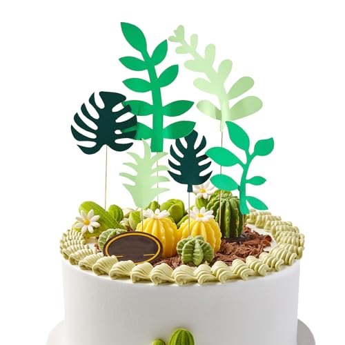 18STK Dschungel Deko Cake Toppers, Hawaii Tortendeko Tropische Palmblätter Cupcake Toppers Grünes Luau Cupcake Picks Pflanzenblatt Sommer Tropisches Thema Geburtstags Kuchendeko Party Deko Zubehör 18STK Dschungel Deko Cake Toppers, Hawaii Tortendeko Tropische Palmblätter Cupcake Toppers Grünes Luau Cupcake Picks Pflanzenblatt Sommer Tropisches Thema Geburtstags Kuchendeko Party Deko Zubehör von Ymxil