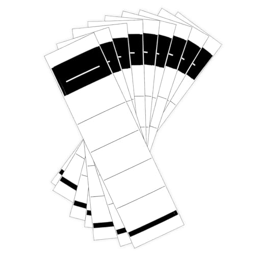 50STK Ordnerrücken Selbstklebend Ordner Rückenschilder Breit Aktenordner Aufkleber Weiß Beschriftung Ordneretiketten (5.4x19cm) von Ymxil