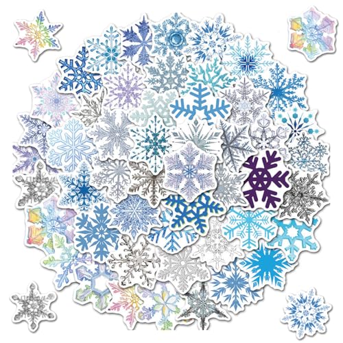 50St Schneeflocken Aufkleber Weihnachten, Wasserfeste Vinyl Sticker Weihnachten Basteln Frozen Schneeflocken Aufkleber für Geschenk Fenster Gitarren Skateboard Fahrrad Deko 50St Schneeflocken Aufkleber Weihnachten, Wasserfeste Vinyl Sticker Weihnachten Basteln Frozen Schneeflocken Aufkleber für Geschenk Fenster Gitarren Skateboard Fahrrad Deko von Ymxil