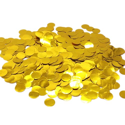 Ymxil Gold Konfetti, Streudeko Silvester, 50g, Metallisch, Gold, PVC, Silvester, Hochzeit, Geburtstag, Party, Deko, Luftballon Füller Ymxil Gold Konfetti, Streudeko Silvester, 50g, Metallisch, Gold, PVC, Silvester, Hochzeit, Geburtstag, Party, Deko, Luftballon Füller von Ymxil