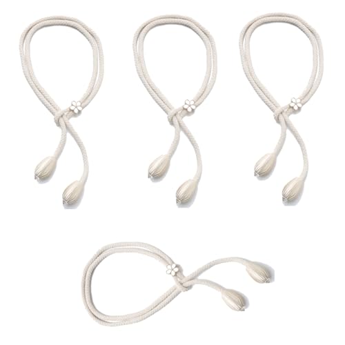 Ymxil 4STK Vorhang Raffhalter Beige Gardinenhalter Blume Buckle Vorhänge Halter Gardinen Halterung Zusammenbinden Lanyard Kreativ Einstellbar Baumwolle Seil Schnalle Geschlossen Band Vorhang Zubehör Ymxil 4STK Vorhang Raffhalter Beige Gardinenhalter Blume Buckle Vorhänge Halter Gardinen Halterung Zusammenbinden Lanyard Kreativ Einstellbar Baumwolle Seil Schnalle Geschlossen Band Vorhang Zubehör von Ymxil