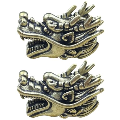 Ymxygz 2 Stück Mythischer Drachenkopf Messing Anhänger Messerperle DIY Paracord Anhänger Schmuck Zubehör Regenschirm Seil Schlüsselanhänger Lanyard Behänge Ymxygz 2 Stück Mythischer Drachenkopf Messing Anhänger Messerperle DIY Paracord Anhänger Schmuck Zubehör Regenschirm Seil Schlüsselanhänger Lanyard Behänge von Ymxygz