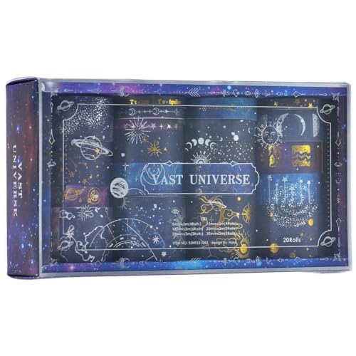 Ymxygz 20 Rollen Vast Universe Washi Tape Set, Scrapbook-DIY-klebebänder, Dekorative Klebeband-dekorationsaufkleber Für Journal-Scrapbook-kunsthandwerk Ymxygz 20 Rollen Vast Universe Washi Tape Set, Scrapbook-DIY-klebebänder, Dekorative Klebeband-dekorationsaufkleber Für Journal-Scrapbook-kunsthandwerk von Ymxygz