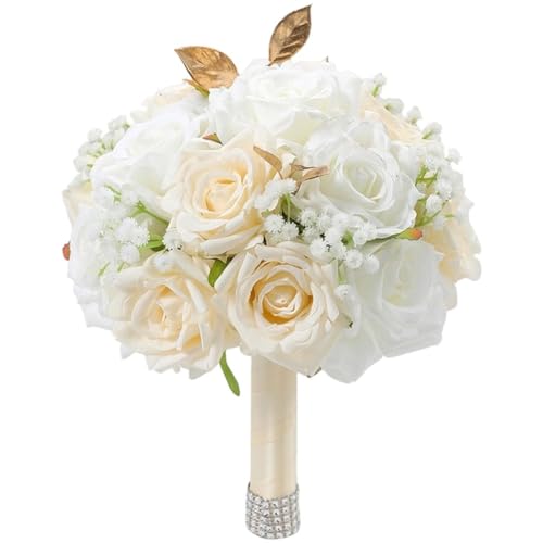 Ymxygz Brautsträuße, Künstliche Rosen, Romantische Hochzeitssträuße Für Die Braut, Brautjungfer, Blumen Haltend von Ymxygz