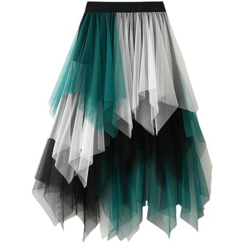 Ymxygz Damen Faltenrock Hoher Taille, Asymmetrischer Tüll-, Unregelmäßig Geschichteter Netzstoff, Feenröcke, A-Linie, Party, Fließender Ymxygz Damen Faltenrock Hoher Taille, Asymmetrischer Tüll-, Unregelmäßig Geschichteter Netzstoff, Feenröcke, A-Linie, Party, Fließender von Ymxygz
