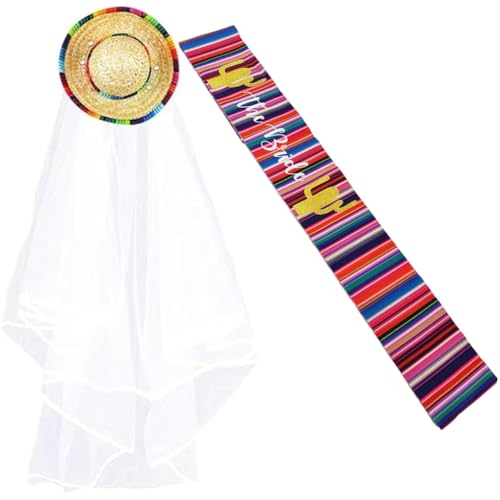 Ymxygz Final Fiesta Hochzeitsschleier, Mexikanisches Brautparty-partygeschenk, Satinschärpe, Junggesellinnenabschiedsschleier Für Die Braut von Ymxygz
