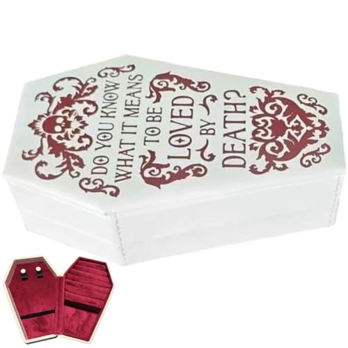 Ymxygz Gothic Sarg Schmuckschatulle Schmuckvitrine Halloween Leder Schmuck Aufbewahrungsbox Tragbarer Schmuck Organizer von Ymxygz