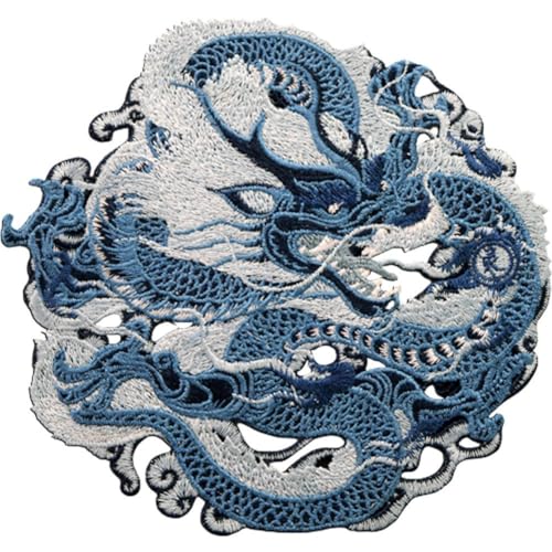 Ymxygz Großer Stickerei-Drachen-aufnäher, Bestickter Applikations-aufnäher, Chinesischer Drache, Zum Aufnähen Oder Aufbügeln, Für Selbstgemachte Chinesische Drachenkostüme von Ymxygz