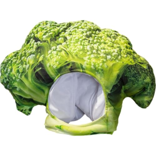 Ymxygz Lustige Kappe Plüsch Brokkoli Geformt Hut Kopfbedeckung Neuheit Plüsch Hut Gemüse Dress Up Kostüm Requisiten Für Geburtstag Karneval Halloween Party von Ymxygz
