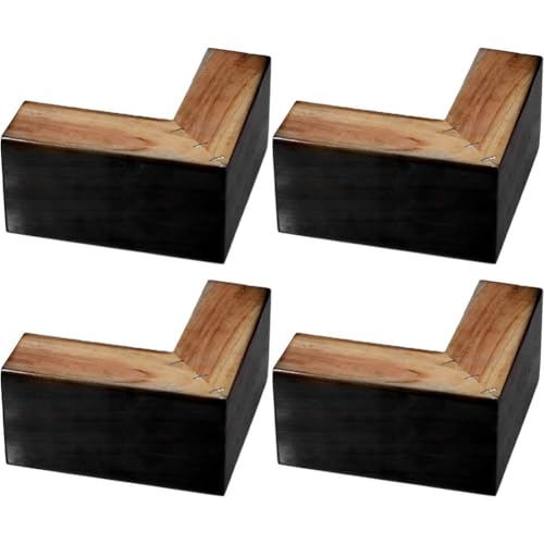 Ymxygz Möbelbeine Aus Holz, 4 Stück, L-förmige Tischfüße, Holzbetterhöhung, Couchfüße, Ersatz Für Sofa, Couch, Kommode, Schrank, Tisch von Ymxygz