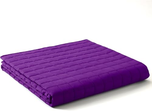 YnM 7,7 kg gewichtete Decke für Erwachsene, schwere Baumwoll-Bett-Überwurfdecke mit kühlenden Glasperlen für alle Jahreszeiten, ideal für eine Person von 72,6 kg, Queen-Bett, Fuchsia-Violett YnM 7,7 kg gewichtete Decke für Erwachsene, schwere Baumwoll-Bett-Überwurfdecke mit kühlenden Glasperlen für alle Jahreszeiten, ideal für eine Person von 72,6 kg, Queen-Bett, Fuchsia-Violett von YnM