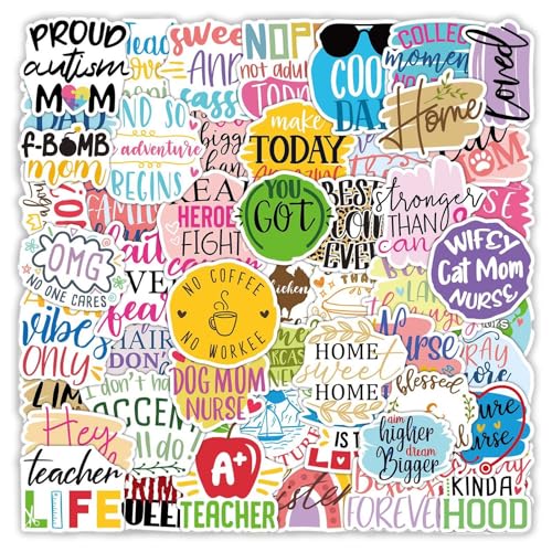 100 Stück Inspirierende Zitate Aufkleber Set, Schöne ansprechende Motivationsaufkleber für Jugendliche und Erwachsene, Wasserfeste Vinyl Sticker, für Laptop, Wasserflasche, Skateboard, Koffer ect. 100 Stück Inspirierende Zitate Aufkleber Set, Schöne ansprechende Motivationsaufkleber für Jugendliche und Erwachsene, Wasserfeste Vinyl Sticker, für Laptop, Wasserflasche, Skateboard, Koffer ect. von Ynkkvre