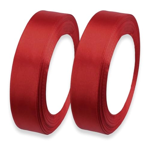 20 mm weinrotes Band zum Basteln von Geschenken, 22 m rotes Polyester, doppelseitiges Satinband für Geschenkverpackungen, Ballonband, Stoffband für Weihnachten, Valentinstag, Blumensträuße 20 mm weinrotes Band zum Basteln von Geschenken, 22 m rotes Polyester, doppelseitiges Satinband für Geschenkverpackungen, Ballonband, Stoffband für Weihnachten, Valentinstag, Blumensträuße von Ynkkvre