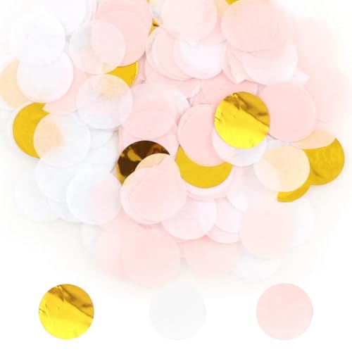 30g Konfetti Gold Rosa, Konfetti Geburtstag Hochzeit, 2.5cm Rund, Tischdeko Hochzeit Confetti Deko, Moderne Partydeko, Glitzer Farbpapierfetzen Bunt Groß, für Geburtstag Heirat Silvester ect. 30g Konfetti Gold Rosa, Konfetti Geburtstag Hochzeit, 2.5cm Rund, Tischdeko Hochzeit Confetti Deko, Moderne Partydeko, Glitzer Farbpapierfetzen Bunt Groß, für Geburtstag Heirat Silvester ect. von Ynkkvre