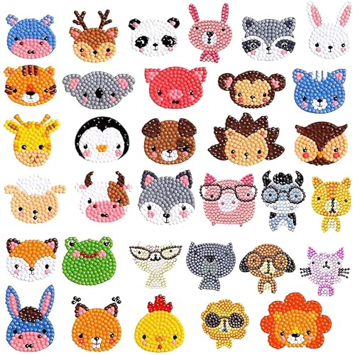 33 Stück Diamond Malerei Aufkleber Kinder, 5D Diamond Painting Set, Tier Diamant Painting für Weihnachten Kindertag Geburtstags Geschenke, Diamant Painting Kit für Kinder und Erwachsene Anfänger. 33 Stück Diamond Malerei Aufkleber Kinder, 5D Diamond Painting Set, Tier Diamant Painting für Weihnachten Kindertag Geburtstags Geschenke, Diamant Painting Kit für Kinder und Erwachsene Anfänger. von Ynkkvre