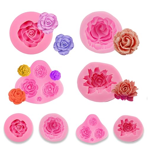 4 Stücke 3D Silikonform Blumen, Mini Rosen Silikonform Gießformen, 3D Backform, Kerzen Form Blume Blühen Rose für Kuchen Dekoration, Schokolade Handgemachte Süßigkeit Herstellung. 4 Stücke 3D Silikonform Blumen, Mini Rosen Silikonform Gießformen, 3D Backform, Kerzen Form Blume Blühen Rose für Kuchen Dekoration, Schokolade Handgemachte Süßigkeit Herstellung. von Ynkkvre