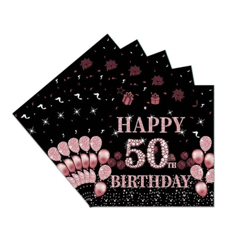 40 Stück 50 Geburtstagsdeko Servietten, Schwarz Gold Papier Party Servietten, Geburtstagsdeko Servietten, Papierservietten für 50 Geburtstag Mann Frau Geburtstag Party Jiaju. 40 Stück 50 Geburtstagsdeko Servietten, Schwarz Gold Papier Party Servietten, Geburtstagsdeko Servietten, Papierservietten für 50 Geburtstag Mann Frau Geburtstag Party Jiaju. von Ynkkvre