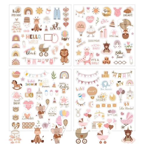 8 Stück Baby Fotoalbum Sticker, Sticker Fotoalbum für Gästebuch Geburtstag, Scrapbook Zubehör, Aufkleber für Kinder und Baby Party, Scrapbook Aufkleber, zum Gestalten von Journal Fotoalbum. 8 Stück Baby Fotoalbum Sticker, Sticker Fotoalbum für Gästebuch Geburtstag, Scrapbook Zubehör, Aufkleber für Kinder und Baby Party, Scrapbook Aufkleber, zum Gestalten von Journal Fotoalbum. von Ynkkvre