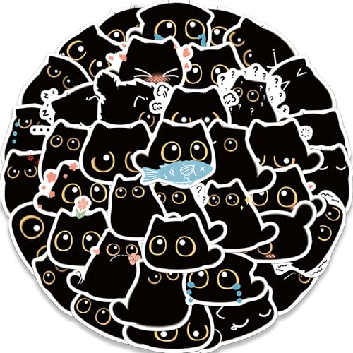 Lustiges Katzen Aufkleber Set, Schwarze Katze Aufkleber Set 40 Stück, Geschenk für Kinder Teens Erwachsene, Wasserdichte Vinyl Stickers, Tieraufkleber für Katzenliebhaber, Computer Album Scrapbook. Lustiges Katzen Aufkleber Set, Schwarze Katze Aufkleber Set 40 Stück, Geschenk für Kinder Teens Erwachsene, Wasserdichte Vinyl Stickers, Tieraufkleber für Katzenliebhaber, Computer Album Scrapbook. von Ynkkvre