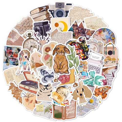 Vintage Sticker Aesthetic Aufkleber 50 Stücke, Wasserdichte Vinyl Aufkleber, DIY Basteln Aesthetic Deko, Aufkleber für Scrapbooking Tagebuch und Laptop, für Erwachsene und Jugendliche. Vintage Sticker Aesthetic Aufkleber 50 Stücke, Wasserdichte Vinyl Aufkleber, DIY Basteln Aesthetic Deko, Aufkleber für Scrapbooking Tagebuch und Laptop, für Erwachsene und Jugendliche. von Ynkkvre
