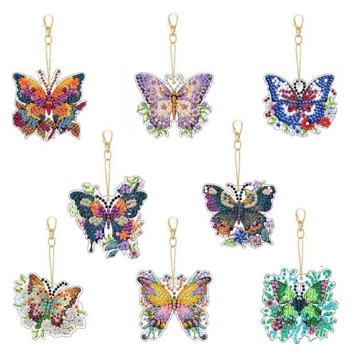Ynkkvre 8 Stück Diamond Painting Schmetterling Sets,5D DIY Basteln Ornaments Zubehör, Diamond Painting Kinder Geburtstagsgeschenke für Mädchen 6-10 Jahre,Frühling Schmetterling Deko Ynkkvre 8 Stück Diamond Painting Schmetterling Sets,5D DIY Basteln Ornaments Zubehör, Diamond Painting Kinder Geburtstagsgeschenke für Mädchen 6-10 Jahre,Frühling Schmetterling Deko von Ynkkvre