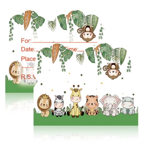 Ynkkvre Einladungskarten Kindergeburtstag Junge, 12x Dschungel/Zoo Einladungskarten + Partytüten - Set, Partytüten Kindergeburtstag Dschungel Partytüten Kindergeburtstag Ynkkvre Einladungskarten Kindergeburtstag Junge, 12x Dschungel/Zoo Einladungskarten + Partytüten - Set, Partytüten Kindergeburtstag Dschungel Partytüten Kindergeburtstag von Ynkkvre