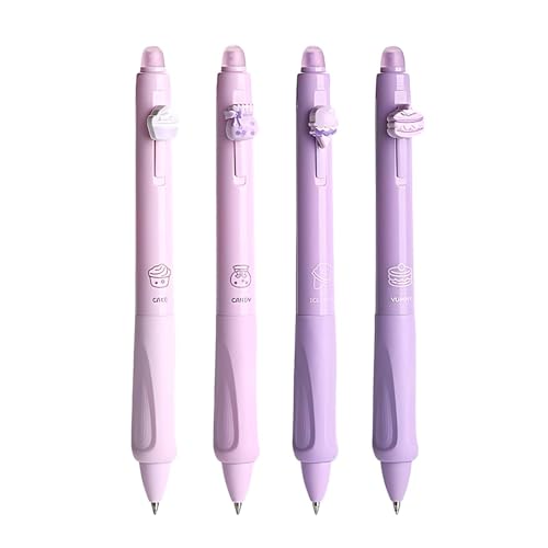 Ynkkvre Radierbarer Kugelschreiber Stifte Set, 4 Stück 0.5mm Radierbarer Kugelschreiber, Einziehbare Tintenroller, Radierbarer Tintenroller für Studenten Geschenk, Schul Bürobedarf, Blau.、 von Ynkkvre