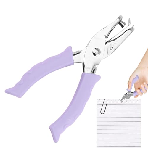 1 Locher, Einzellocher - Hochleistungsfähiger Papier-Stanzer - Papier-Puncher Tragbares, handheld-Zwischenbuch-Werkzeug mit ergonomischem weichem Griff für Notizbuch, Zwischenbuch 1 Locher, Einzellocher - Hochleistungsfähiger Papier-Stanzer - Papier-Puncher Tragbares, handheld-Zwischenbuch-Werkzeug mit ergonomischem weichem Griff für Notizbuch, Zwischenbuch von Ynnhik