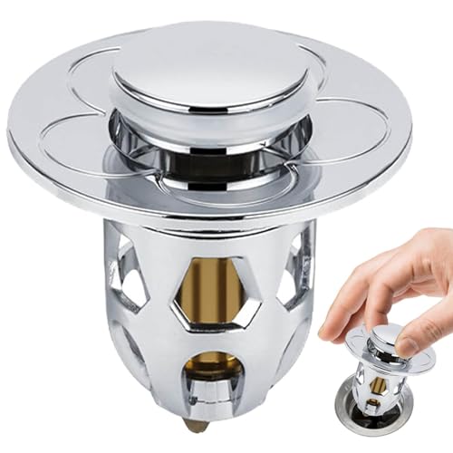 Ablassstopfen für Spüle - 1,1-1,5 Kugelkern Drucktyp Becken Pop-up Abwasserfilter - Waschbecken Pop Up Badezimmer Abwasserk, Haarfänger Anti-Clogging Badezimmer Waschbecken Abflusssieb für Ablassstopfen für Spüle - 1,1-1,5 Kugelkern Drucktyp Becken Pop-up Abwasserfilter - Waschbecken Pop Up Badezimmer Abwasserk, Haarfänger Anti-Clogging Badezimmer Waschbecken Abflusssieb für von Ynnhik