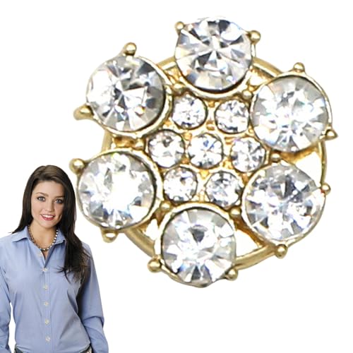 Ausgefallene Knopfabdeckungen – Damen-Knopfschmuck, Knöpfe, abnehmbare Hemdklammern | Druckknopfabdeckung, stilvolle, abnehmbare Hemdklammern, wunderschöne Strass-Knopfabdeckungen, keine Knöpfe annäh Ausgefallene Knopfabdeckungen – Damen-Knopfschmuck, Knöpfe, abnehmbare Hemdklammern | Druckknopfabdeckung, stilvolle, abnehmbare Hemdklammern, wunderschöne Strass-Knopfabdeckungen, keine Knöpfe annäh von Ynnhik