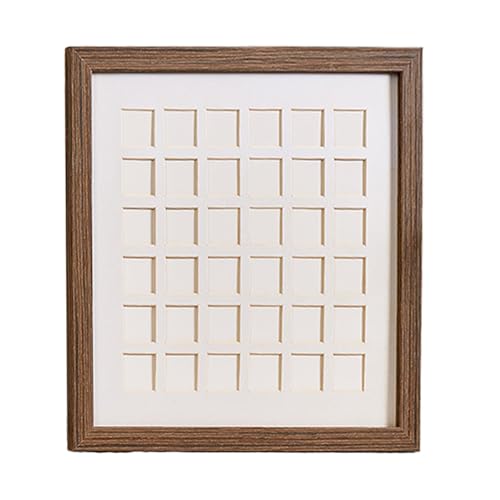 Bilderrahmen Collage,Collage Rahmen | 30x30cm/11.8x11.8inch Multi Bilderrahmen Collage für Wand,Trockene Blume aus Holz, quadratische Wand Collage Bilderrahmen für Wohnzimmer-Hotel von Ynnhik