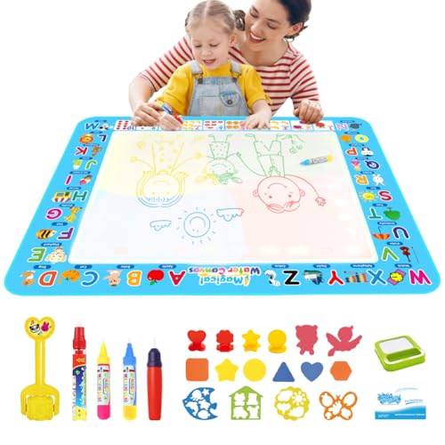 Doodle Wassermatte – Zeichenbrett für Wassermalerei, Aqua Paint Pad | Lernspielzeug, wiederverwendbar, kreative Kunst-Leinwand für Kleinkinder, zum Ausmalen der Innenzeit, AC von Ynnhik