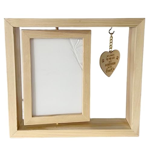 Drehbarer Holz-Fotorahmen, Fotorahmen für Haustiere Gedächtnis - Memorial Desktop Bilderrahmen | Pet Memorial Bilderrahmen mit doppelseitigem Liebesetikett für Büro, Zuhause, Unterkunft Drehbarer Holz-Fotorahmen, Fotorahmen für Haustiere Gedächtnis - Memorial Desktop Bilderrahmen | Pet Memorial Bilderrahmen mit doppelseitigem Liebesetikett für Büro, Zuhause, Unterkunft von Ynnhik