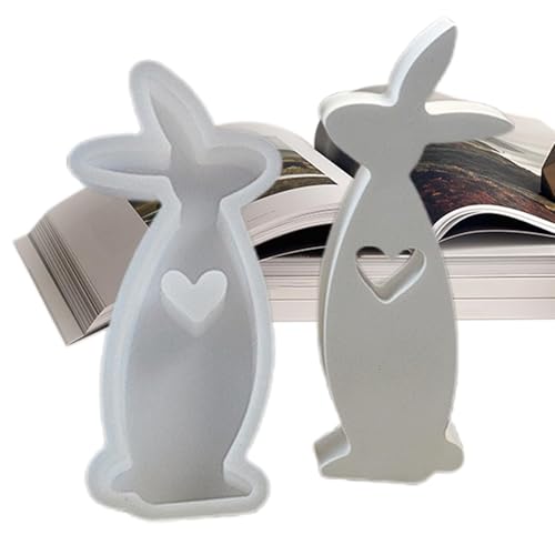 Epoxidharz Formen,Bunny Form Silikon | Wiederverwendbare Gipsdekorationen Form | Handgemachte Aromatherapie Koration Handwerkzeuge, Frühlingsdekor Kunstwerkzeug für Gießen, Beton, Gips von Ynnhik