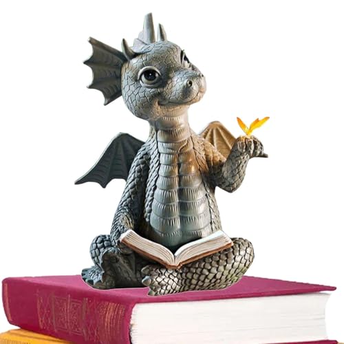 Gartenstatue aus Kunstharz, Drache, Meditation vor dem Fenstergarten, Schimpfverzierungen, Drachenstatue aus Kunstharz, Kunstfigur Gartenstatue aus Kunstharz, Drache, Meditation vor dem Fenstergarten, Schimpfverzierungen, Drachenstatue aus Kunstharz, Kunstfigur von Ynnhik